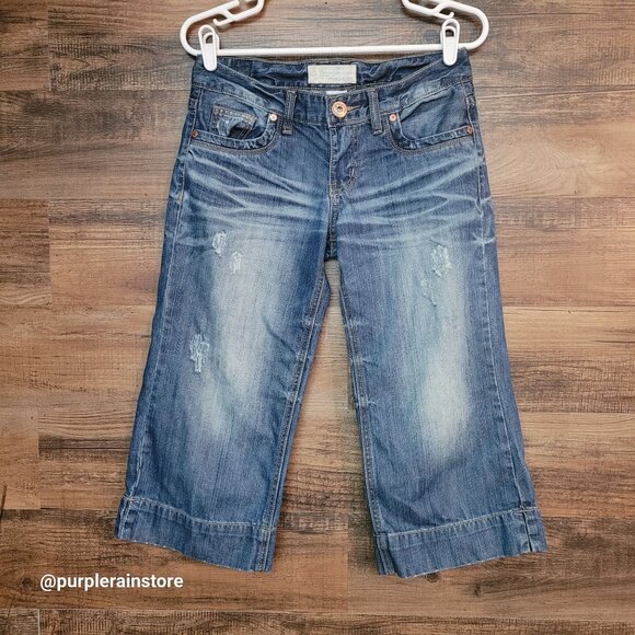 Vtg Maurices Capri Jeans Sz 4 Medium Light Wash Cotton Denim Country - Picture 1 of 12